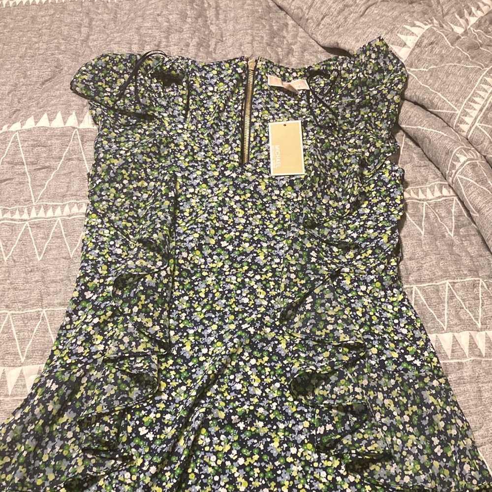 Michael Kors floral sundress,never worn,zips I’m back.